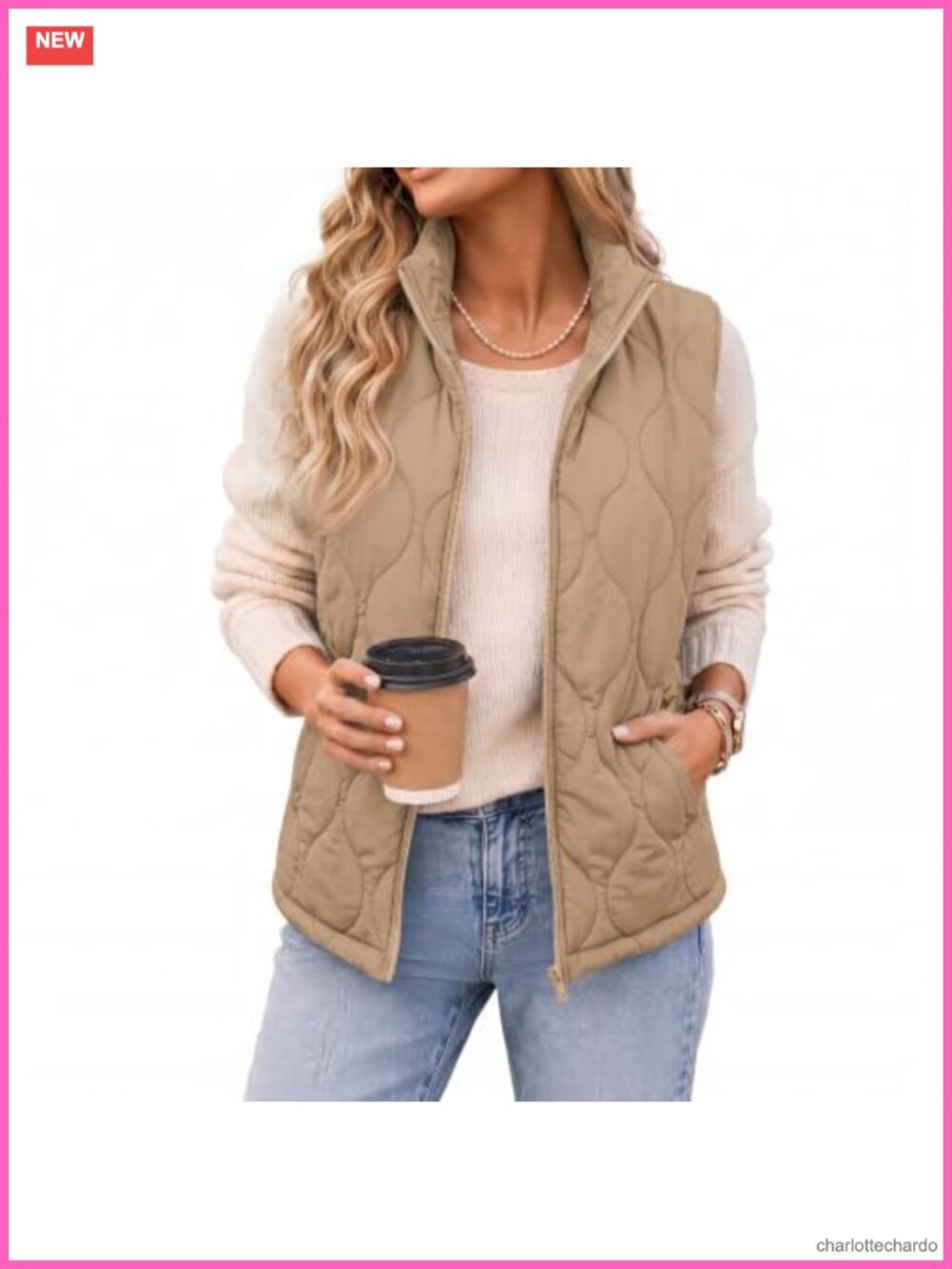 Women's Quilted Puffer Vest Lightweight Sleeveless Full Zip Up Outerwear